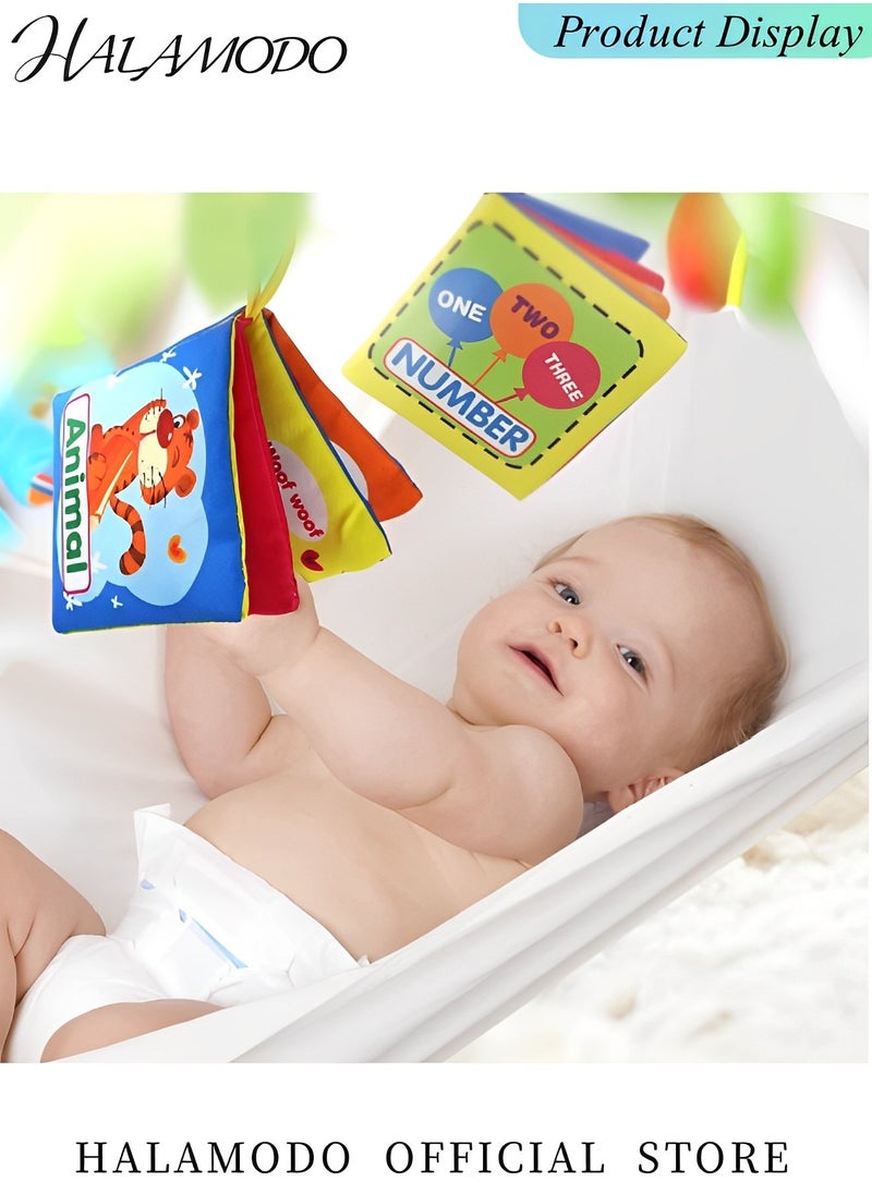 6PCS Baby First Soft Book Set Baby Bath Books Nontoxic Fabric Baby Cloth Books Early Education Toys Infants and Kids Perfect for Baby Shower