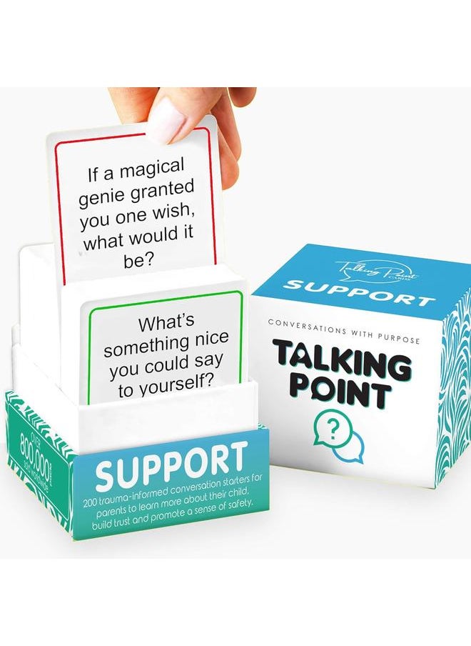 200 Safe, Trauma-Informed Conversation Starter Cards for Stronger Families - Build Support, Trust and Connection While Promoting A Sense of Safety - Parents Adults Children's Therapy Icebreaker Game