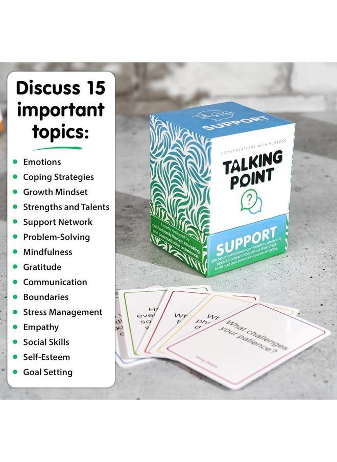 200 Safe, Trauma-Informed Conversation Starter Cards for Stronger Families - Build Support, Trust and Connection While Promoting A Sense of Safety - Parents Adults Children's Therapy Icebreaker Game