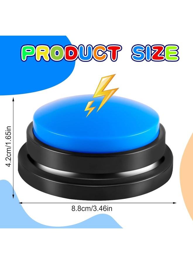 6 Pieces Recordable Answer Buzzers Button Answer Buzzers Game Show Buzzer Recordable Button Classroom Buzzers Perfect for Study Office Home and Pet Buttons Training Toy