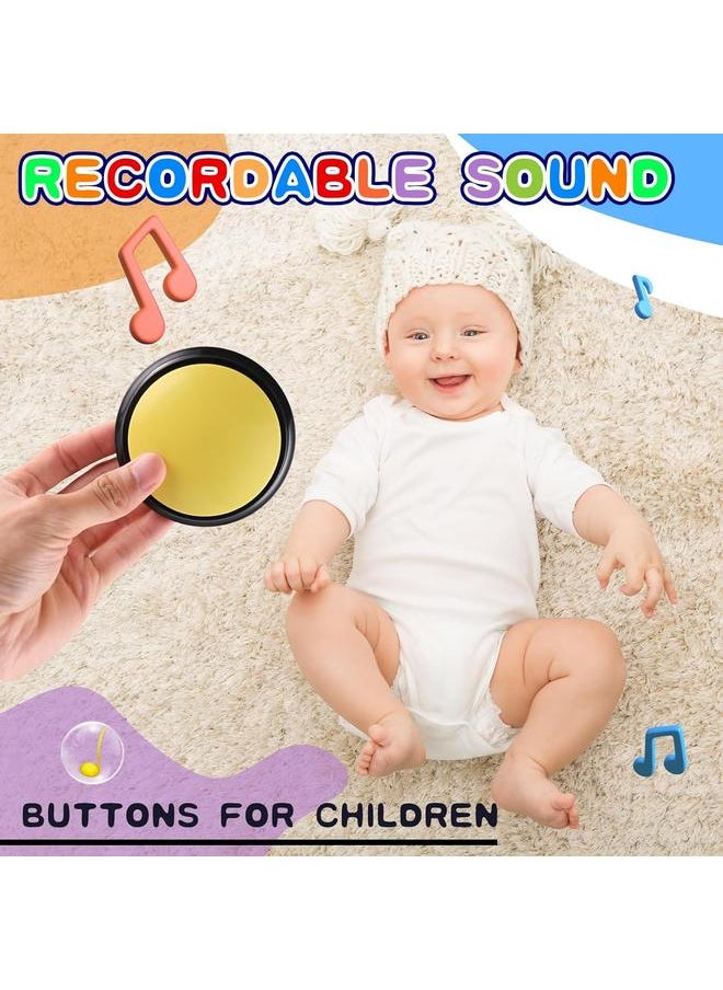 6 Pieces Recordable Answer Buzzers Button Answer Buzzers Game Show Buzzer Recordable Button Classroom Buzzers Perfect for Study Office Home and Pet Buttons Training Toy