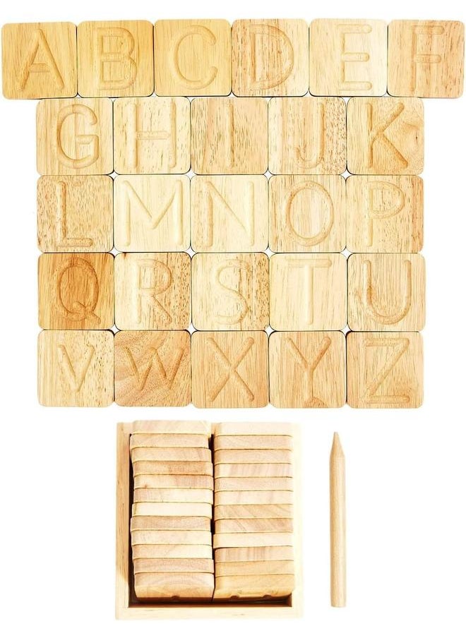 Wooden Alphabet Tracing Boards - Preschool Letter Formation - Montessori Alphabet Letters