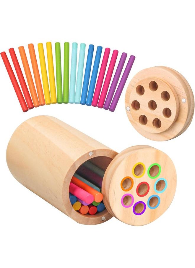 Montessori Toys for 1 2 3 Year Old,Color Sorting Toys Fine Motor Skills Toys Preschool Learning Activities,Wooden Sensory Toys for Toddlers 1-3, 18 Month Old