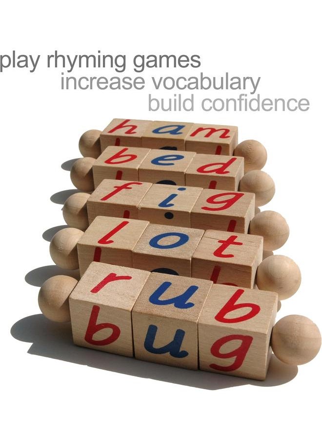 Phonetic Reading Blocks - A Phonics Manipulative Toy for Preschool Learning - Teach Children How to Read