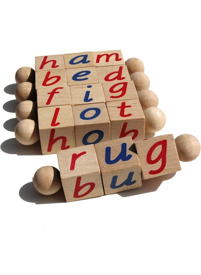 Phonetic Reading Blocks - A Phonics Manipulative Toy for Preschool Learning - Teach Children How to Read