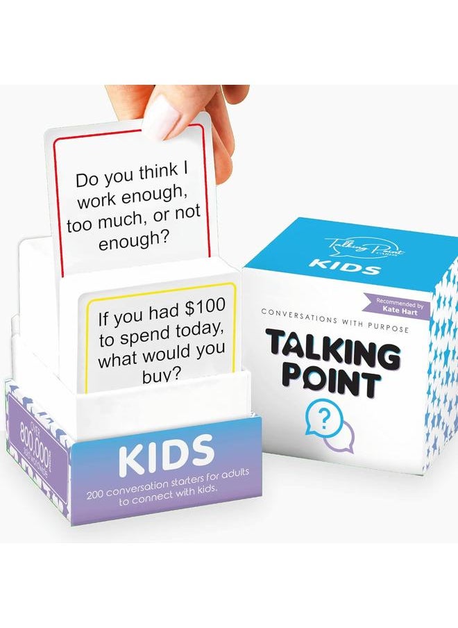 200 Kids Conversation Cards - Help Kids Put Down Tablets and Phones - Get Children to Enjoy Talking and Listening - Great for Car Rides and Family Dinners - A New Way for Kids to Express Themselves