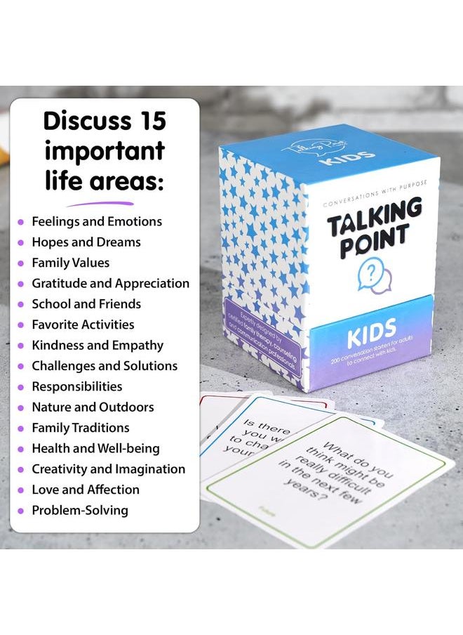 200 Kids Conversation Cards - Help Kids Put Down Tablets and Phones - Get Children to Enjoy Talking and Listening - Great for Car Rides and Family Dinners - A New Way for Kids to Express Themselves