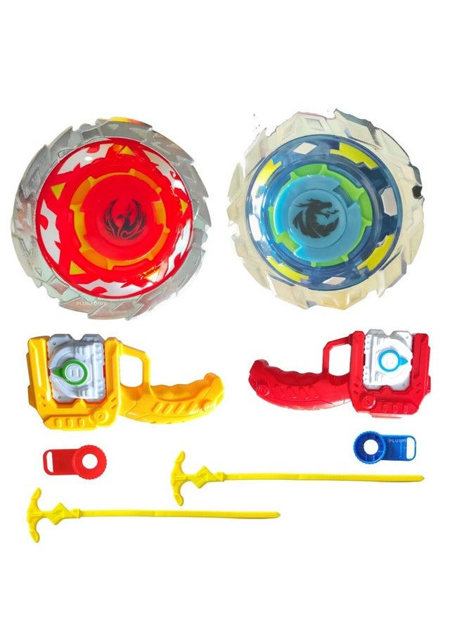 Bey Battling Top Burst Launcher Grip Toy Blade Set Gyro Blades Battling Tops Metal Fusion Starter Set With Launcher Gift Toys For Boys Kids Children Age 6+