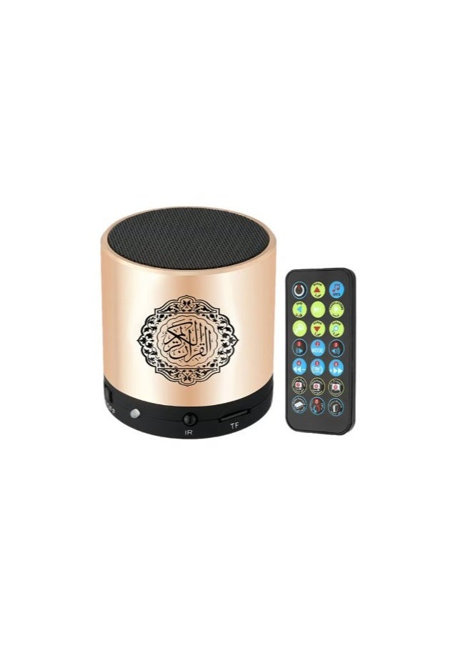 Quran Portable Bluetooth Speaker 5.97x5.97x6.35 cm Gold