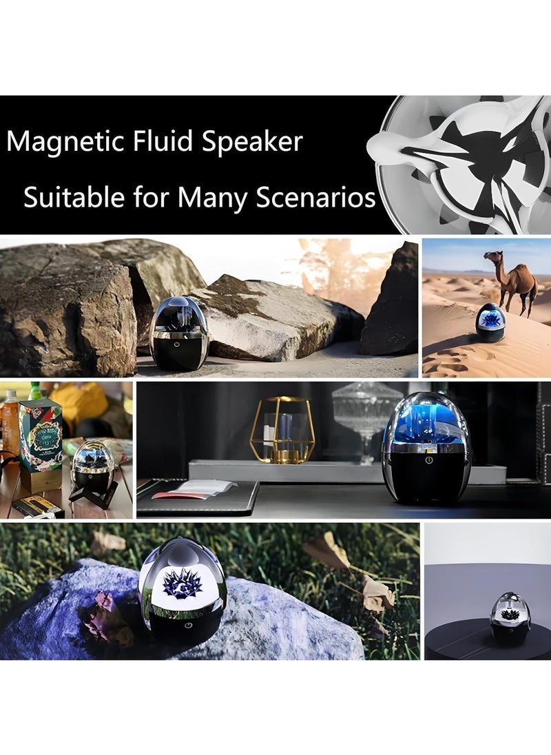 New Venom Dancing Ferrofluid Bluetooth Wireless Speaker Ferrofluid 5.0 Wireless Speaker And 4 Color Customizable Lights Desktop Subwoofer