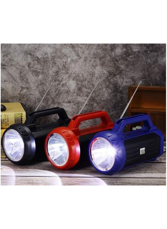 Multifunctional Portable Bluetooth speaker With Bright Flash Light Power Bank With FM Radio Receiver