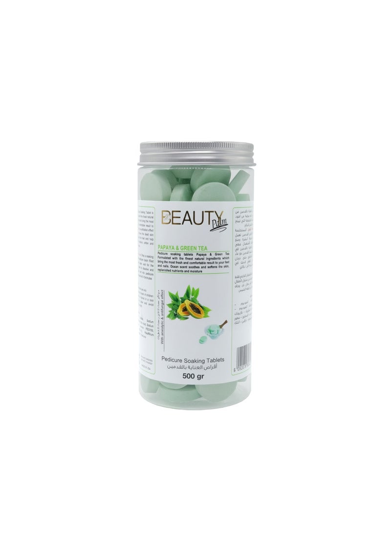 Beauty Palm Pedicure Soaking Tablets | Papaya & Green Tea 500g