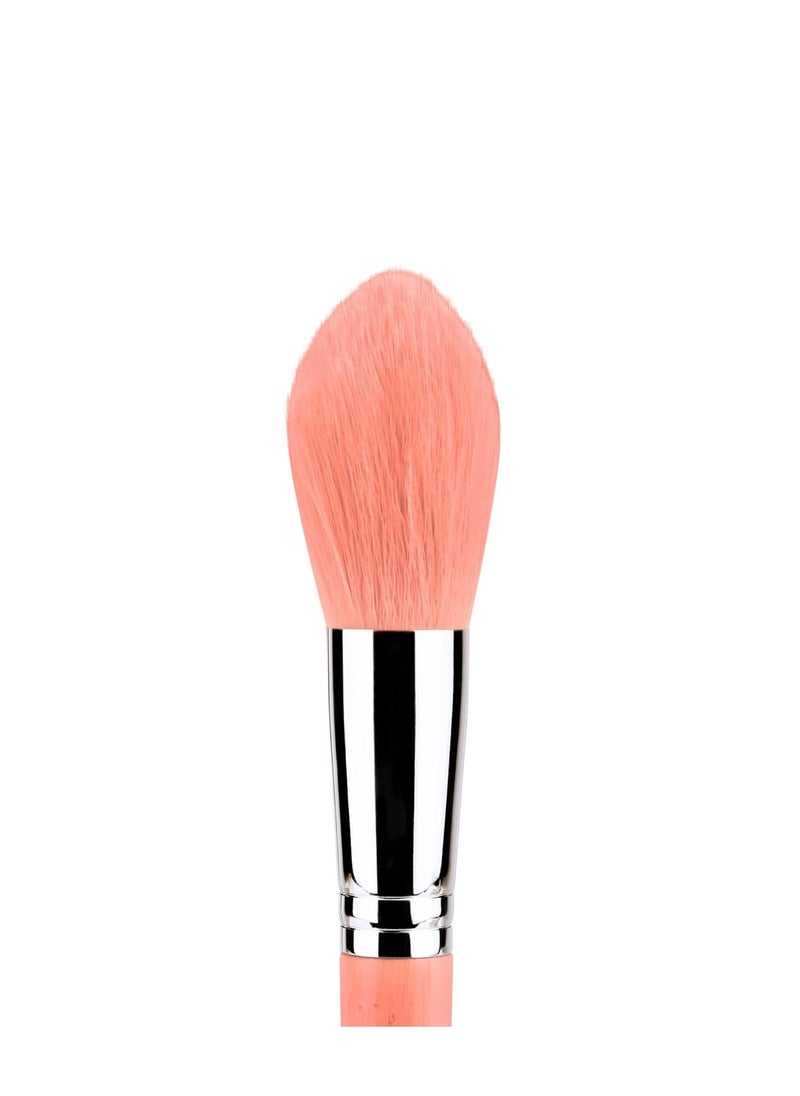 Bdellium Tools Professional Makeup Brush - Pink Bambu Series 974 Tapered Powder - With Soft Synthetic Fibers, For Sculpt & Shape (Pink, 1pc)