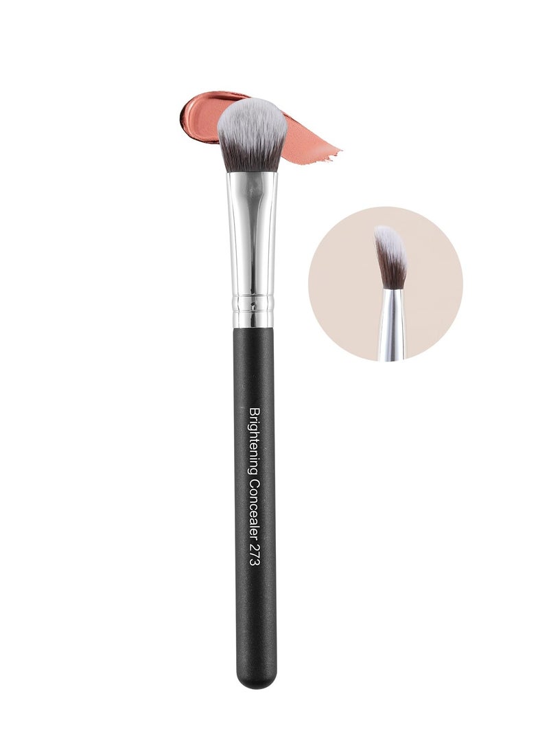 ENERGY Flat Concealer Brush Under Eye Brightening Concealer Makeup Brush for Concealing Blending Setting Buffing with Powder Cream Liquid Cosmetics Soft Vegan Face Brush 273