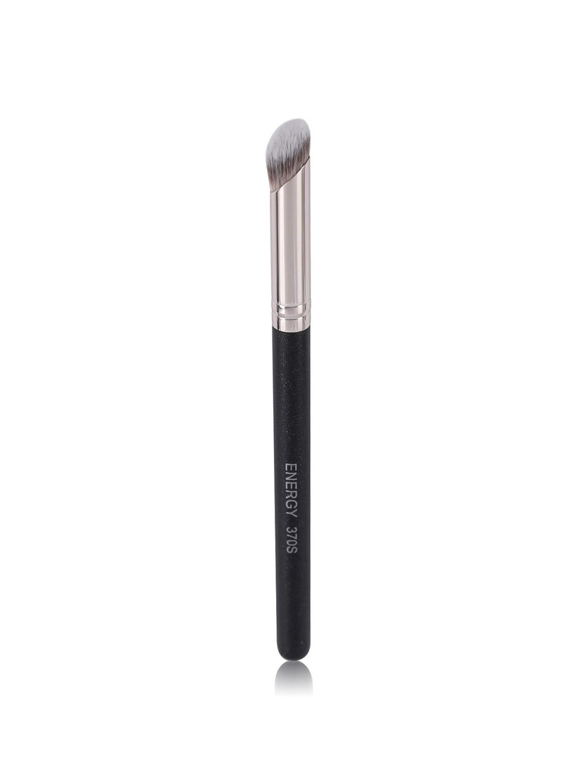 ENERGY Angled Flat Concealer Brush Under Eye Concealer Nose Contour Brush for Bronzer Liquid Foundation Cream Cosmetic Press Powder Concealer Palette Blending Buffing Stippling Brush Small 370S