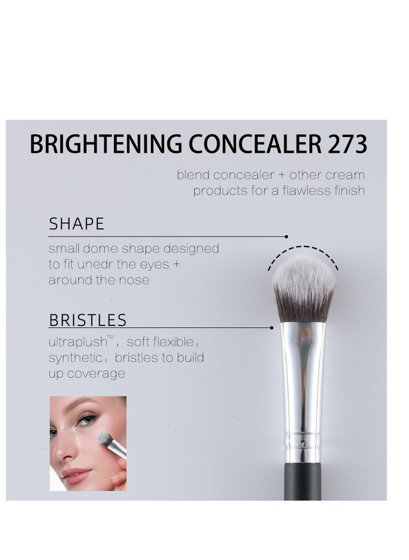 ENERGY Concealer Brush Under Eye Flat Brightening Concealer Makeup Brush for Liquid Cream Powder Concealer Foundation Eyeshadow Blending Soft Vegan Kitten Paw Face Brush 273