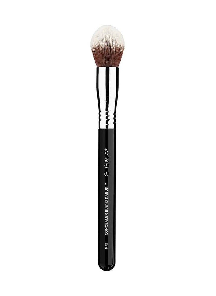 Sigma Beauty F79 Concealer Blend Kabuki Brush – Tapered Concealer Brush for Stippling Any Color-Correcting or Concealing Formula, Use Professional Makeup Brush with Liquid, Cream, or Powder Products