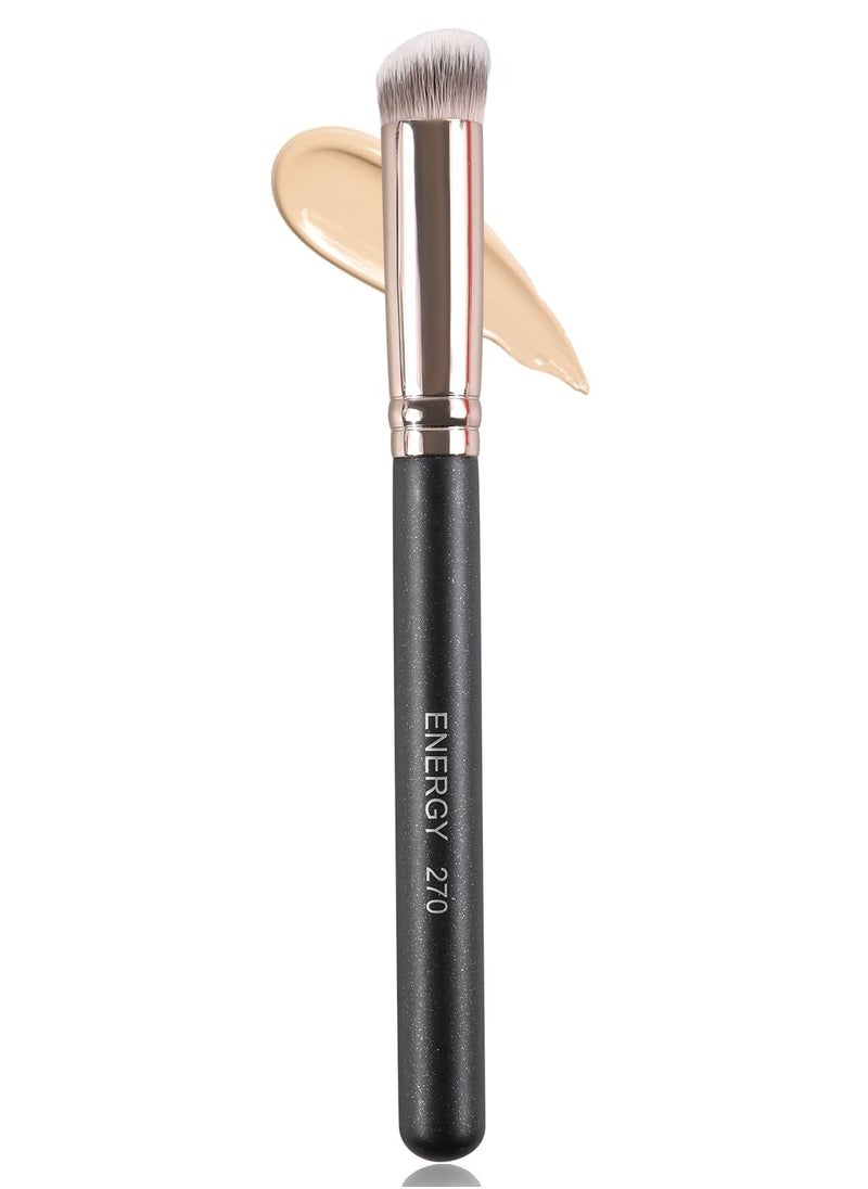 ENERGY Concealer Brush Under Eye Mini Angled Kabuki Nose Contour Brush for Concealing Blending Setting Buffing with Powder Liquid Cream Cosmetics Small Makeup Foundation brush