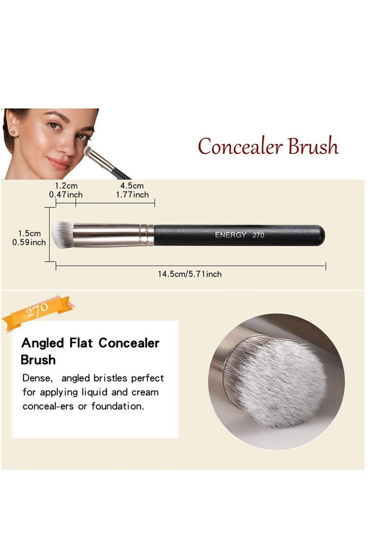 ENERGY Concealer Brushes Set Liquid Face Makeup Concealer brush for liquid Cream Powder Blending Buffing Under Eye Concealer Eyebrow Nose Contour Face Brush 270/270S