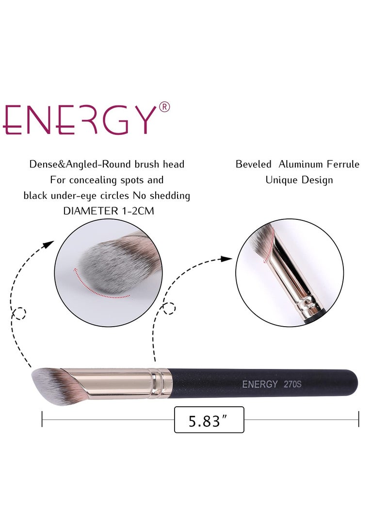 ENERGY Concealer Brushes Set Liquid Face Makeup Concealer brush for liquid Cream Powder Blending Buffing Under Eye Concealer Eyebrow Nose Contour Face Brush 270/270S