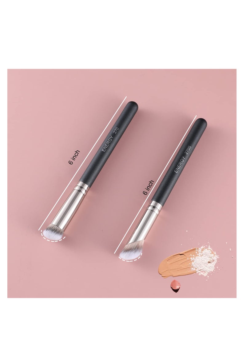 ENERGY Concealer Brushes Set Liquid Face Makeup Concealer brush for liquid Cream Powder Blending Buffing Under Eye Concealer Eyebrow Nose Contour Face Brush 270/270S