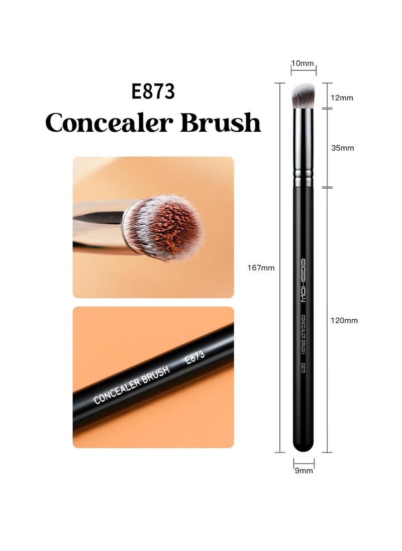 EIGSHOW Concealer Brush Under Eye Professional Premium Cosmetic Makeup Brushes for Cream Powder Liquid Flawless Coverage Brush for Concealing Buffing Blending Brush E873