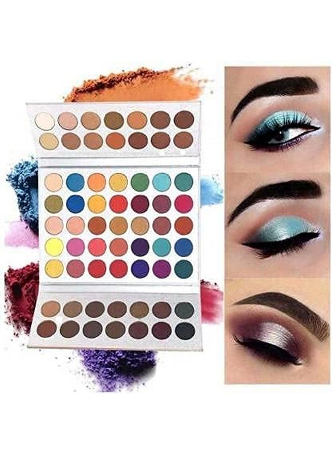 63 Colors Eyeshadow Palette Powder Profession Gorgeous Me Cosmetics Perfect Color Eye Shadow Tray, Multicolor Matte Finish