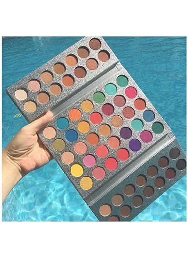 63 Colors Eyeshadow Palette Powder Profession Gorgeous Me Cosmetics Perfect Color Eye Shadow Tray, Multicolor Matte Finish