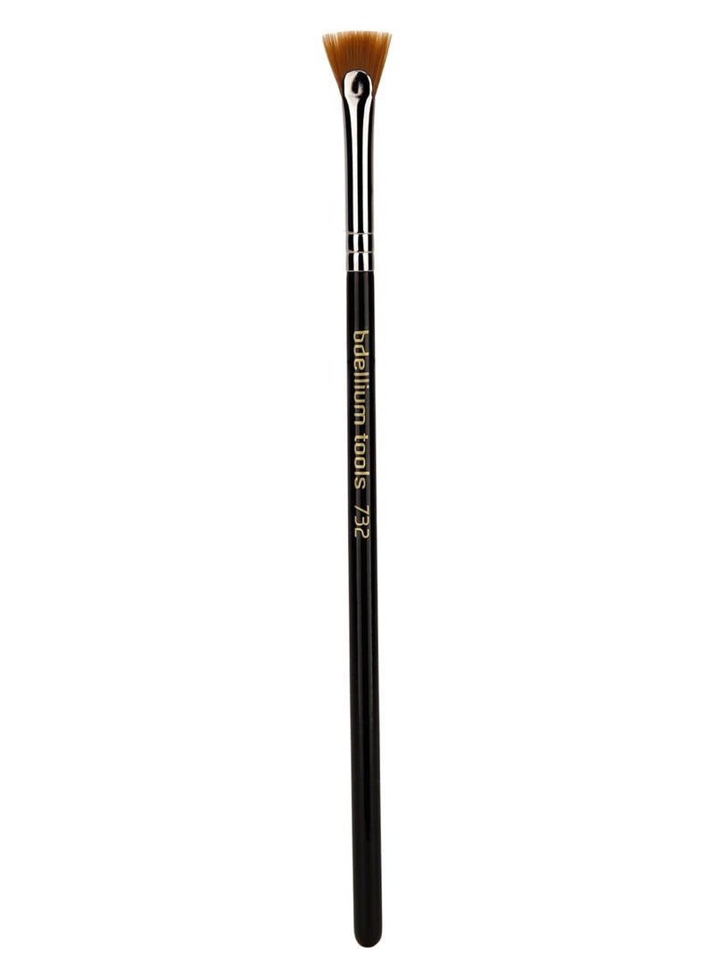 Bdellium Tools Professional Makeup Brush - Maestro Series 732 Mascara Fan - With Soft Synthetic Fibers, For Applying Mascara (Black, 1pc)