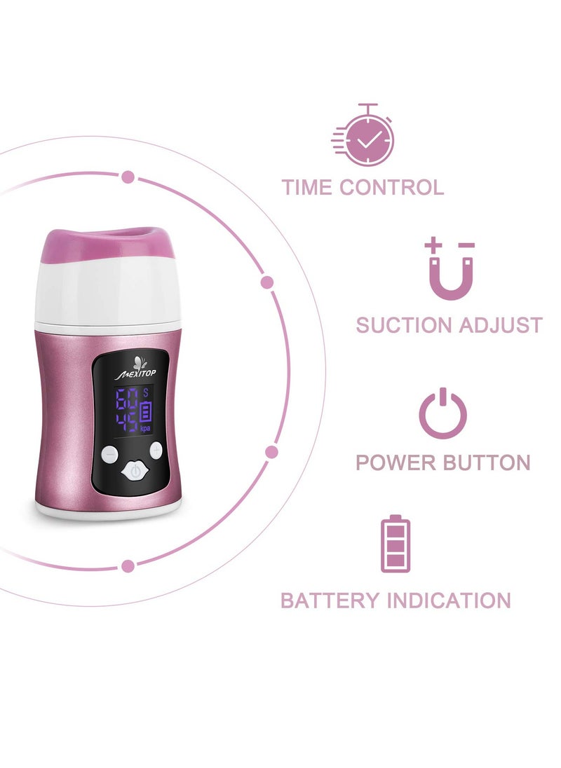 Lip Plumper - Lip Suction Booster Automatic, Intelligent Control (Time, Sucking), Digital Display, Charging via USB, Standing Design Lip Filler for Lip Make-Up (Bonus Sponge Pad Included)