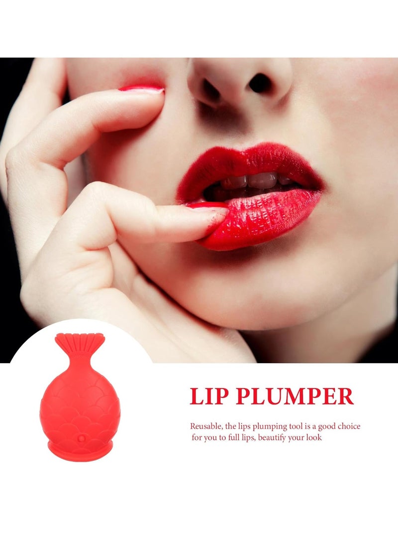 POPETPOP Lip Plumper Device- Soft Silicone Fish Shape Lips Plumper Filler Injection Sucker Plumper Tool Fuller Thicker Mouth Fastly Lip Pumps Bigger Device for Women Female