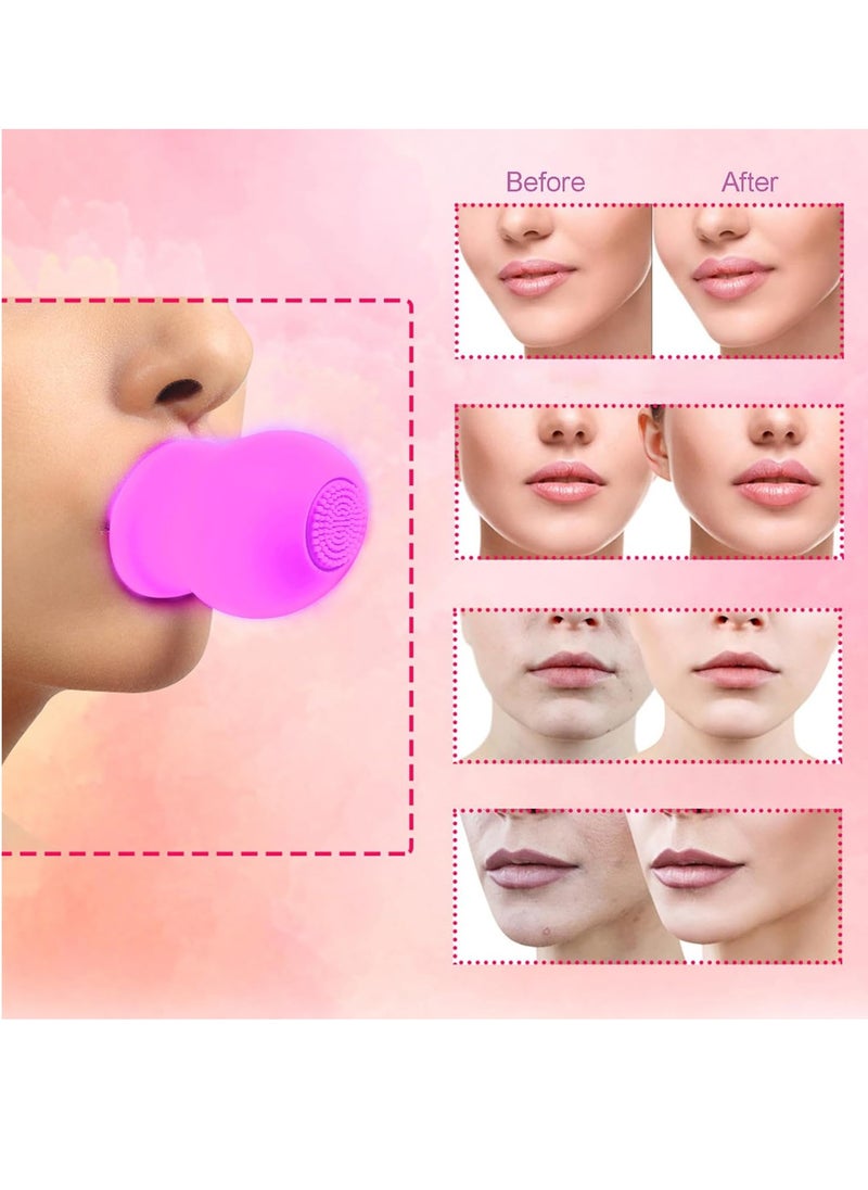 Lip Plumper, Lip Makeup Lip Enhancement Device Beauty Mouth Beauty Tool Quickly Face Clean Massage Lip Suction Device Silicone Lip Pump with Brush Pumps Lip Plumping Devices Lips