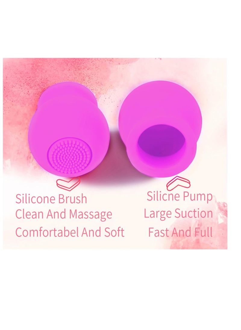 Lip Plumper, Lip Makeup Lip Enhancement Device Beauty Mouth Beauty Tool Quickly Face Clean Massage Lip Suction Device Silicone Lip Pump with Brush Pumps Lip Plumping Devices Lips