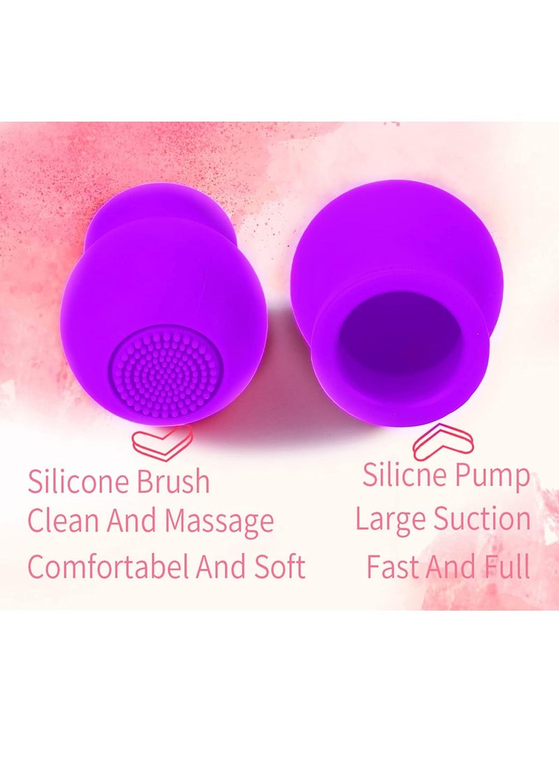 Lip Plumper Device, Lips Enhancer Lip Vacuum Suction Beauty Bigger Mouth Quickly Face Clean Massage Silicone Lip Pump with Brush()