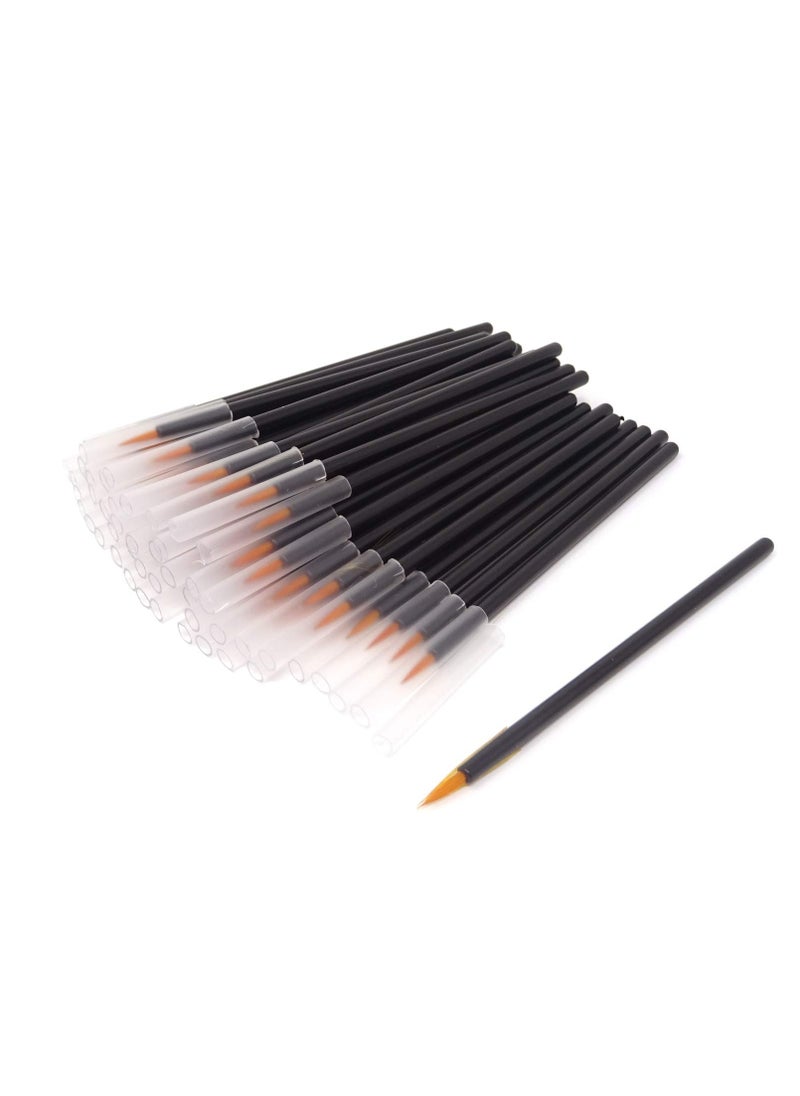 Honbay 100PCS Disposable Eyeliner Makeup Brushes Applicator Lip Liner Brushes Makeup Tool (golden nylon head)