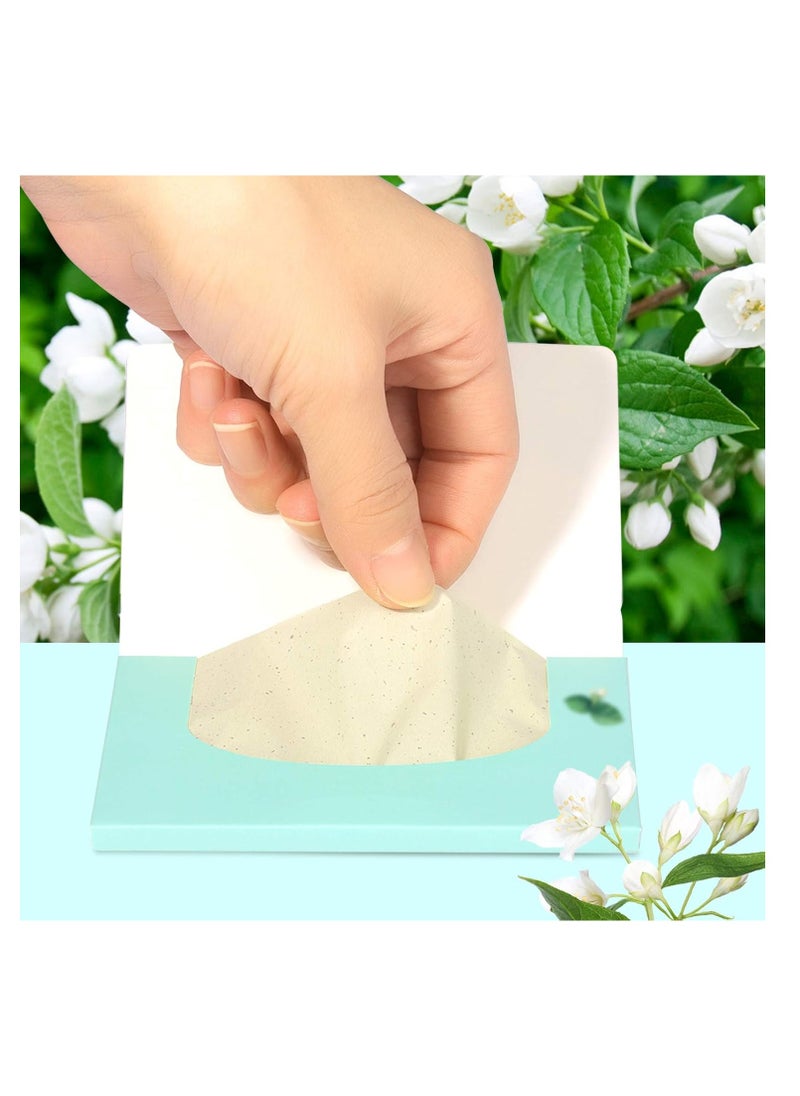 Teenitor Oil Absorbing Sheets for Face, 1000 Sheets Jasmine Oil Blotting Paper for Oily Skin, Natural Oil Control Film Oil Blotting Sheets for Face Men Women, Face Oil Sheets