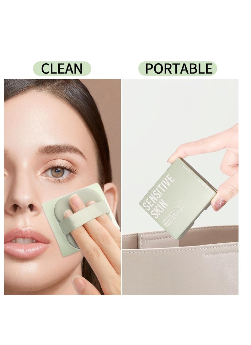 Erinde Oil Blotting Sheets for Face with Mirror and Puff, 300 Sheets Oil Blotting Paper for Oily Skin, Face Oil Absorbing Sheets, Natural Oil Control Film, Absorb Excess Oil, Makeup Friendly