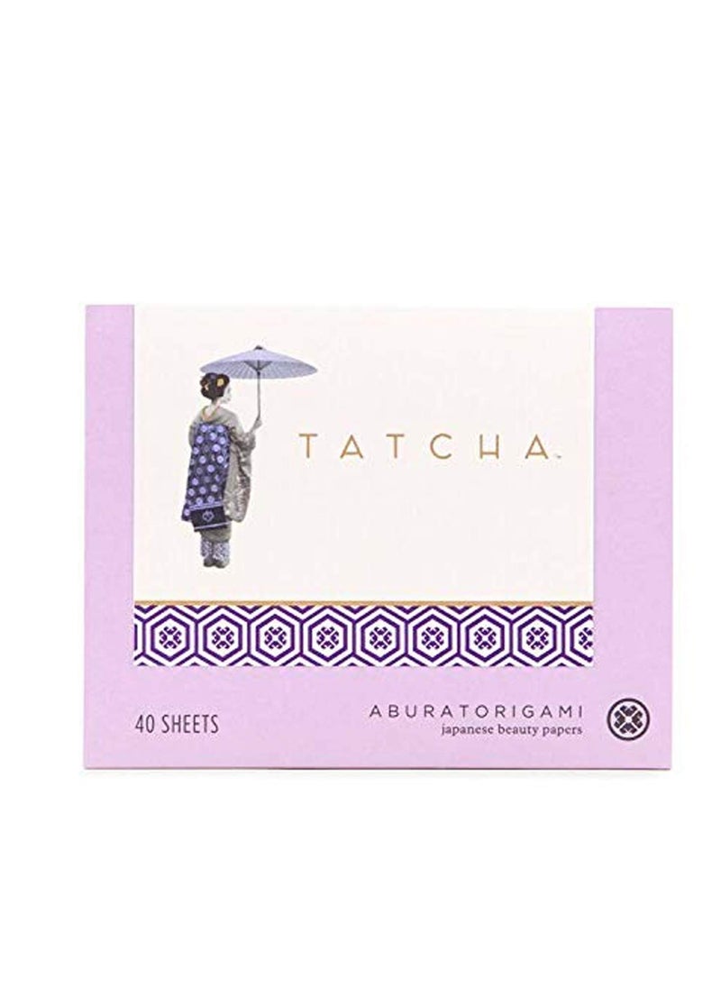 Tatcha Aburatorigami Blotting Papers: 100% Natural Abaca Leaf & Gold Flakes Absorb Excess Oil (40 Pack)