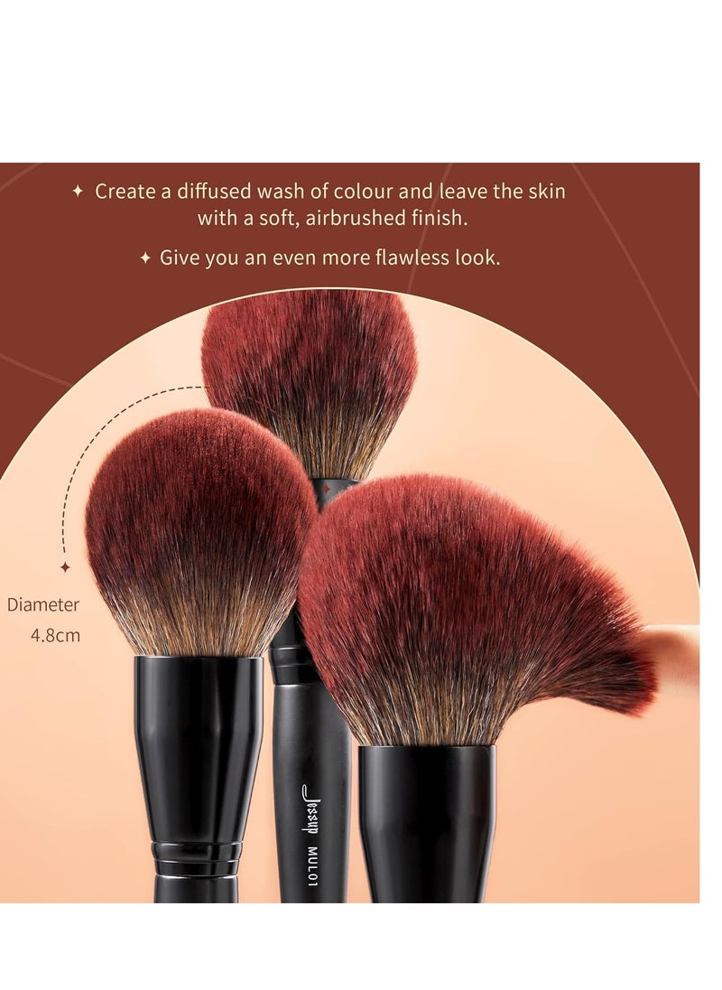 Jessup Powder Makeup Brush, Large Finishing Mineral Powder Brush for Full Face, Body Makeup, Vegan Flawlessly Face Brush for Powder, Blush & Bronzer MUL01