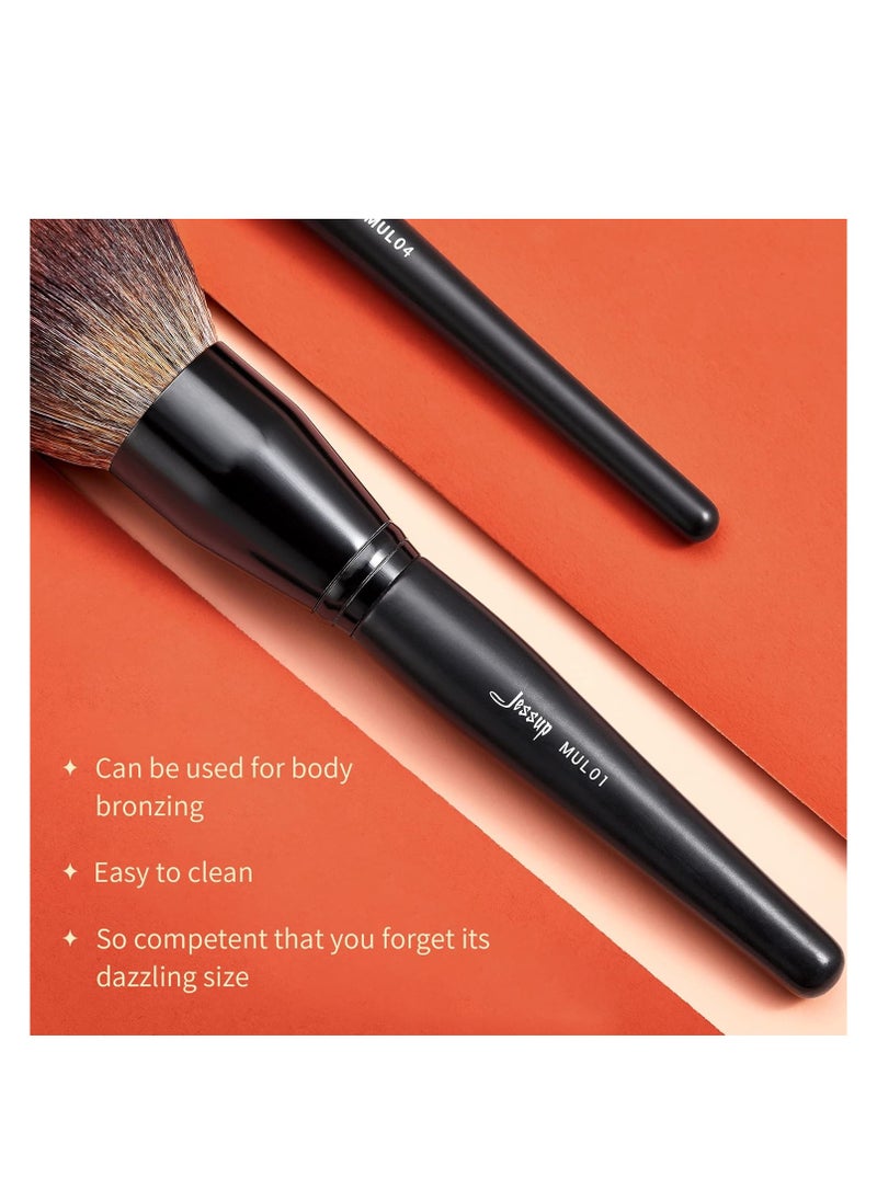 Jessup Powder Makeup Brush, Large Finishing Mineral Powder Brush for Full Face, Body Makeup, Vegan Flawlessly Face Brush for Powder, Blush & Bronzer MUL01