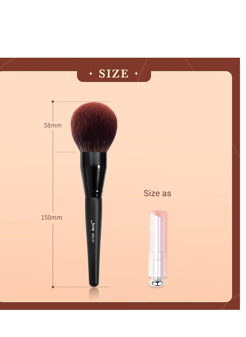 Jessup Powder Makeup Brush, Large Finishing Mineral Powder Brush for Full Face, Body Makeup, Vegan Flawlessly Face Brush for Powder, Blush & Bronzer MUL01