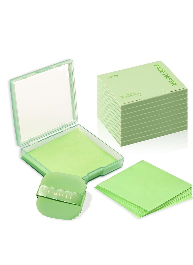 1000 pieces Skin-friendly, non-irritating, gentle blotting paper, Lightweight and breathable blotting paper (Green Tea)