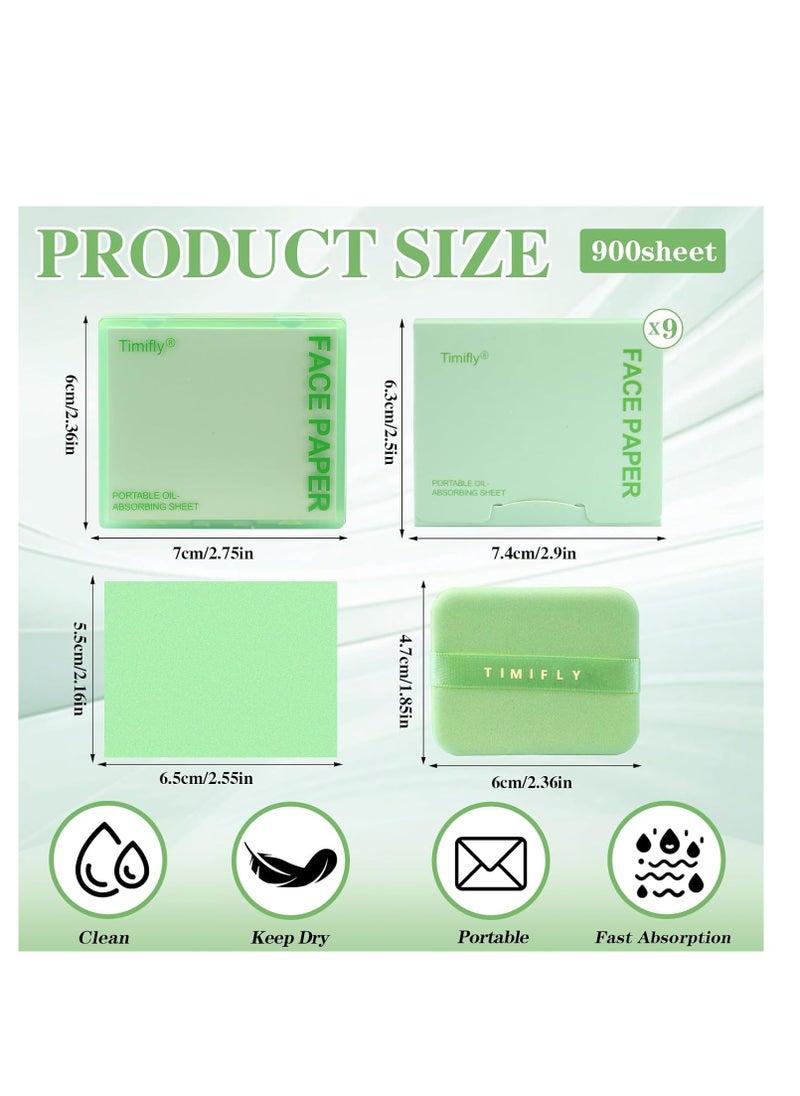 1000 pieces Skin-friendly, non-irritating, gentle blotting paper, Lightweight and breathable blotting paper (Green Tea)