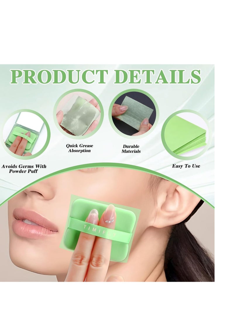 1000 pieces Skin-friendly, non-irritating, gentle blotting paper, Lightweight and breathable blotting paper (Green Tea)