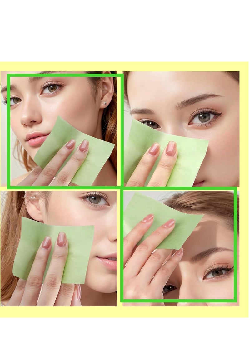 300 Sheets Blotting Paper, HNYYZL Oil Absorbing Sheets for Oily Skin, Oil Control for Face, Makeup Blotting Paper, Natural Oil Absorbing Facial Blotting Sheets for Oily Skin Care (Pack of 3)