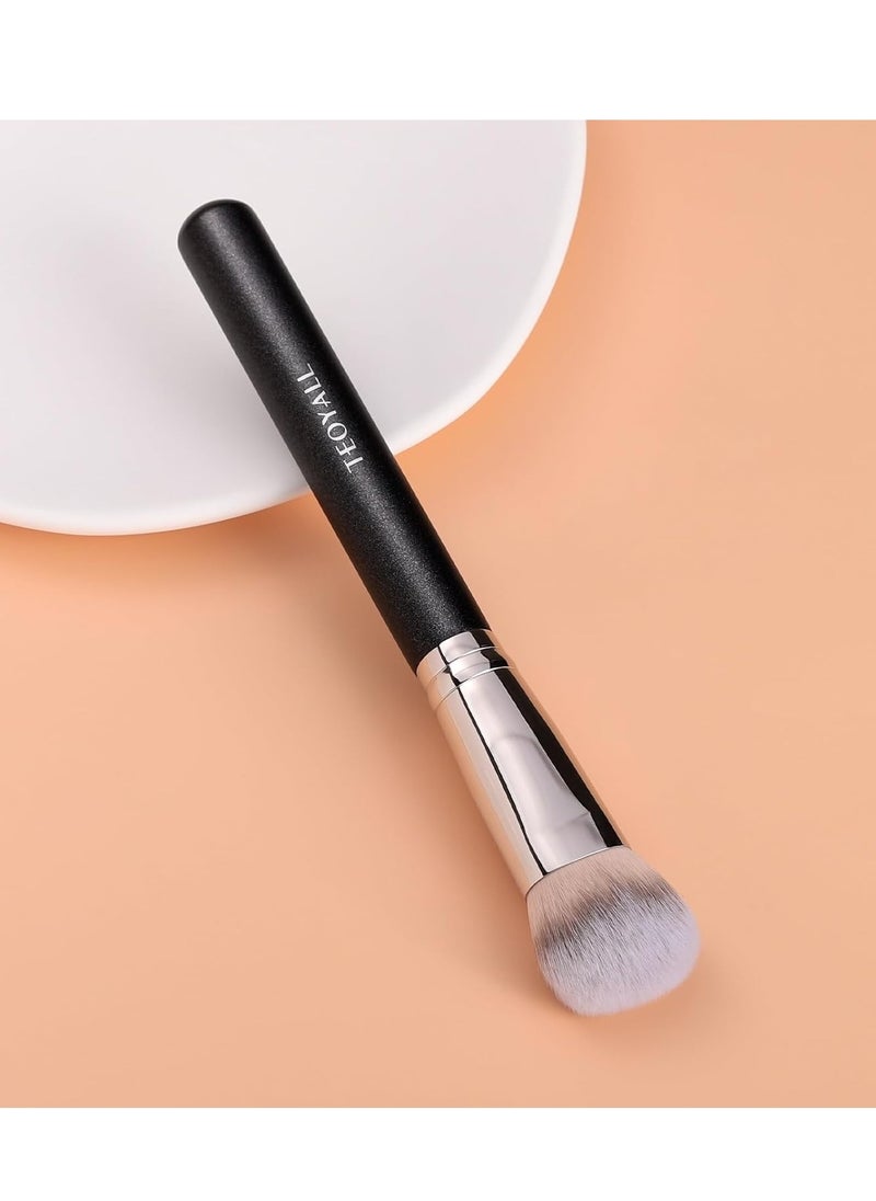 TEOYALL Domed Cheek Brush, Medium Precision Brush Head with Dense Synthetic Bristles for Contour Bronzer Blush with Loose Powder Cream