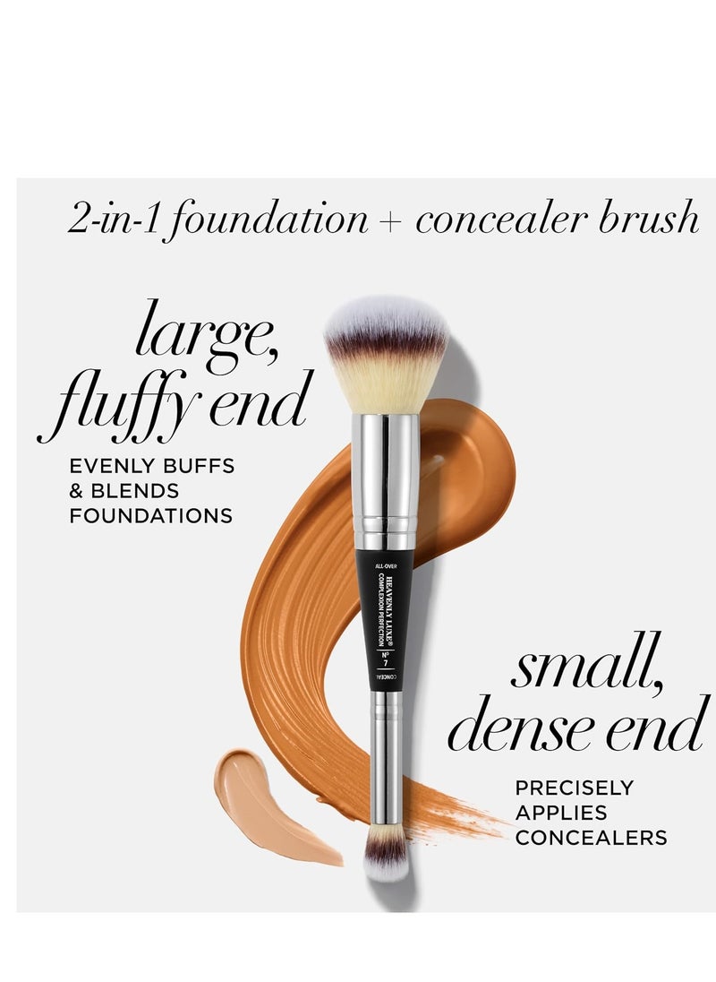 IT Cosmetics Heavenly Luxe Complexion Perfection Brush #7 - Foundation & Concealer Brush in One - Soft Bristles - Pro-Hygienic & Ideal for Sensitive Skin Multicolor