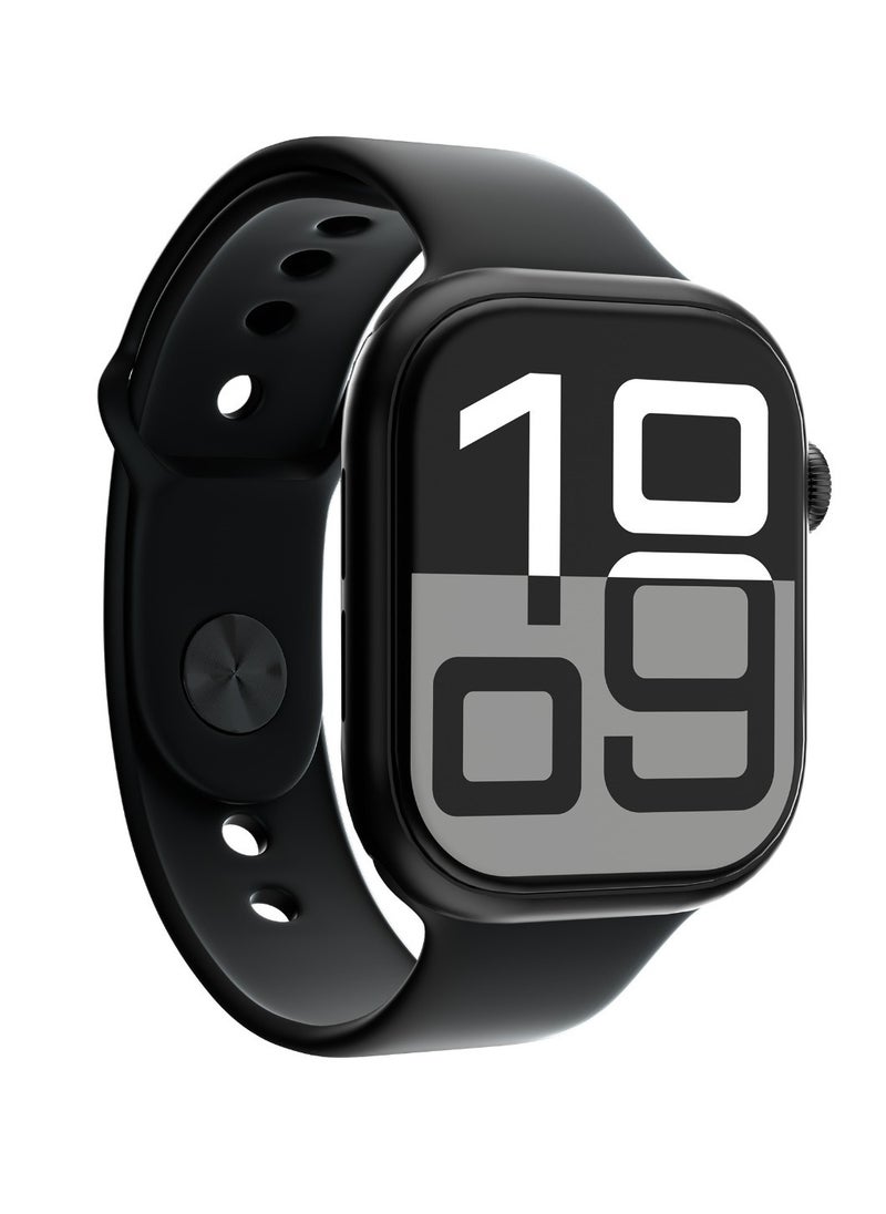 Active SE 46 Smart Watch / 2.07 Display / Calculator / Heart Rate / 3D Transition / Games / Bluetooth Camera and Call / Workout / Notification - Jet Black & Black Strap