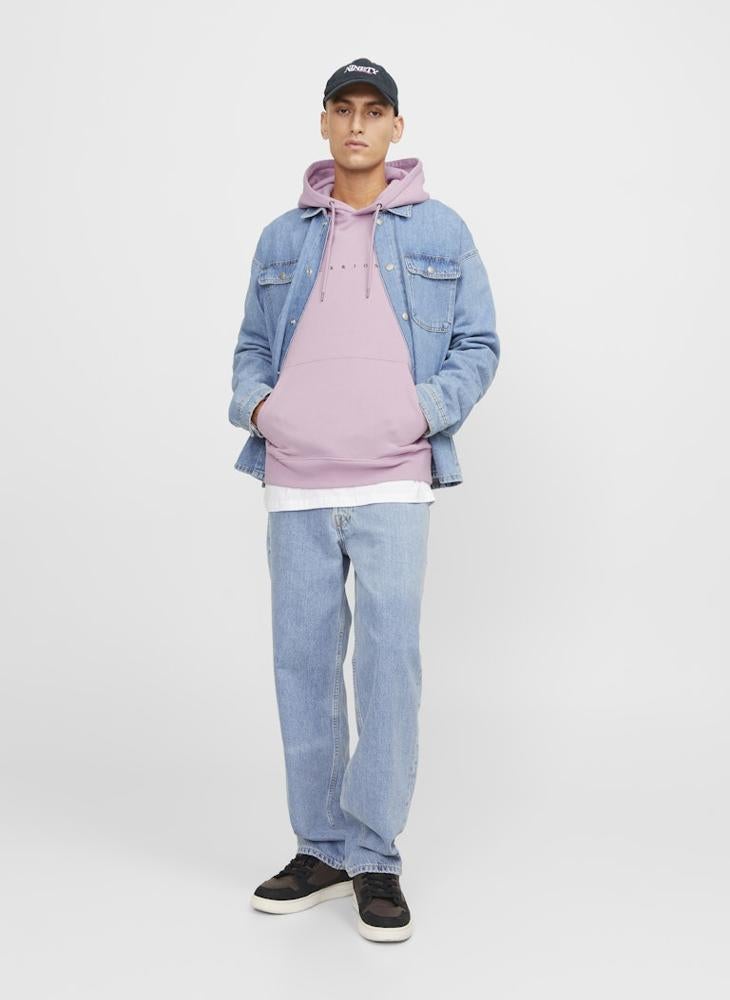 Logo Print Pull Over Hoodie