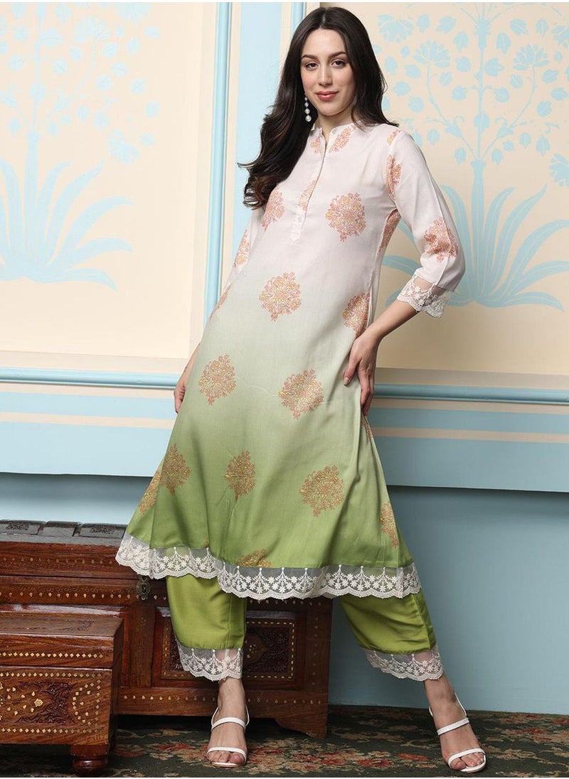 Women Off White Kurta Sets